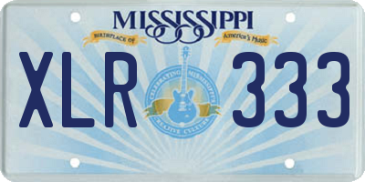 MS license plate XLR333