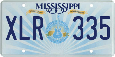 MS license plate XLR335