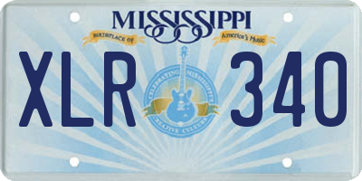 MS license plate XLR340