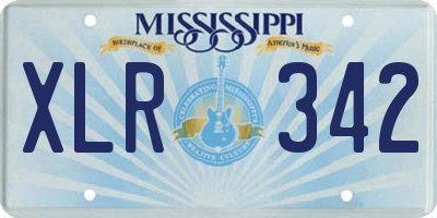 MS license plate XLR342