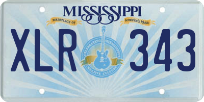 MS license plate XLR343