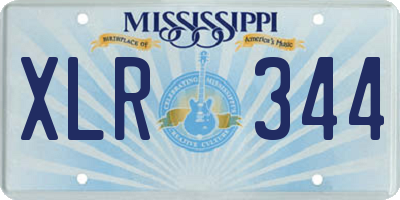 MS license plate XLR344