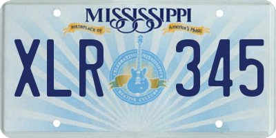 MS license plate XLR345