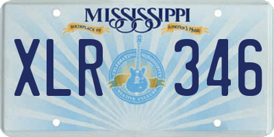 MS license plate XLR346