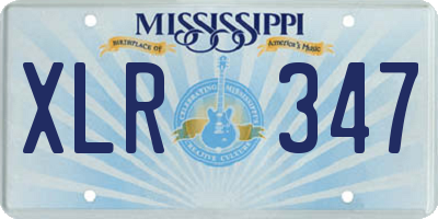 MS license plate XLR347