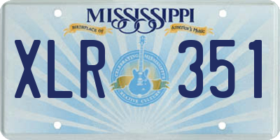 MS license plate XLR351