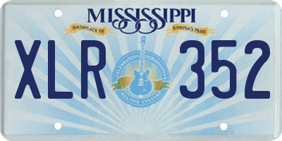 MS license plate XLR352