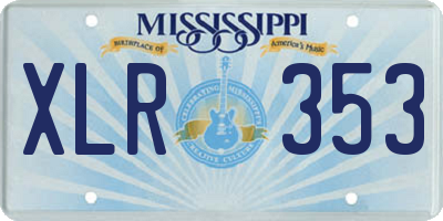 MS license plate XLR353