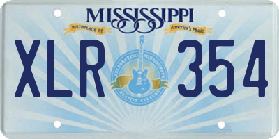MS license plate XLR354