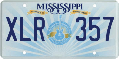 MS license plate XLR357