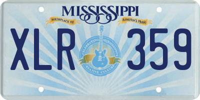 MS license plate XLR359