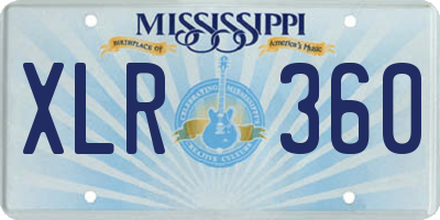 MS license plate XLR360