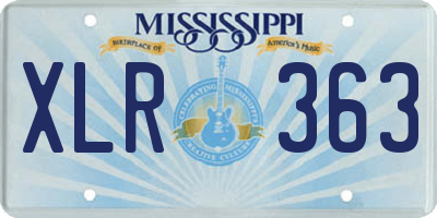 MS license plate XLR363