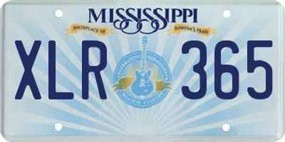 MS license plate XLR365