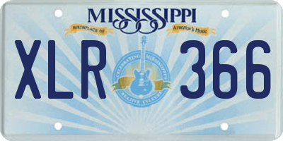 MS license plate XLR366