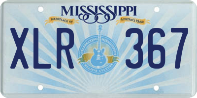 MS license plate XLR367