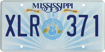 MS license plate XLR371