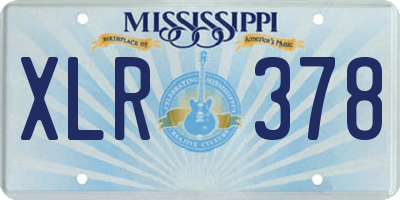 MS license plate XLR378