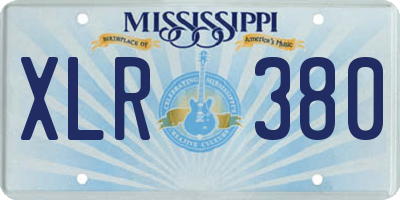 MS license plate XLR380