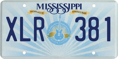 MS license plate XLR381