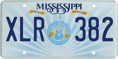 MS license plate XLR382