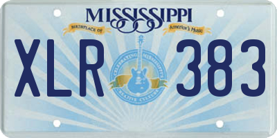 MS license plate XLR383