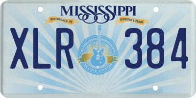 MS license plate XLR384