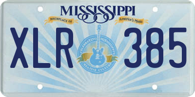 MS license plate XLR385
