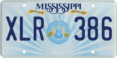 MS license plate XLR386