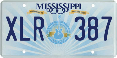 MS license plate XLR387