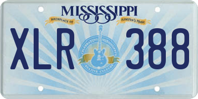 MS license plate XLR388