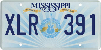 MS license plate XLR391