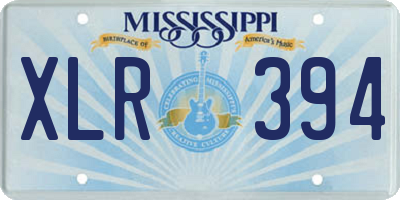 MS license plate XLR394
