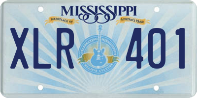 MS license plate XLR401