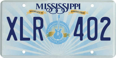 MS license plate XLR402