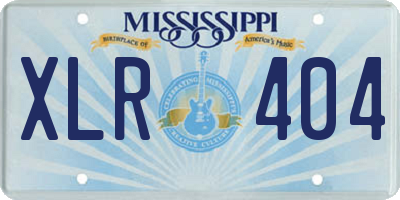 MS license plate XLR404