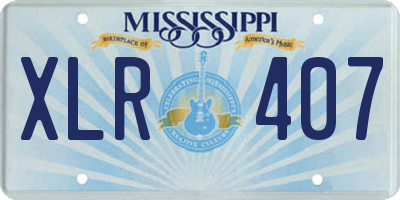 MS license plate XLR407