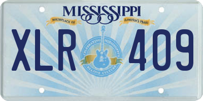 MS license plate XLR409