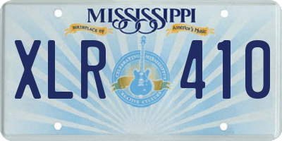 MS license plate XLR410