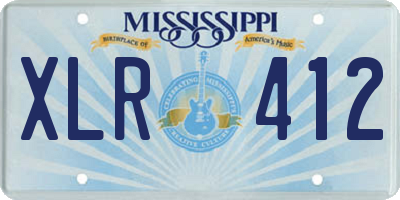 MS license plate XLR412
