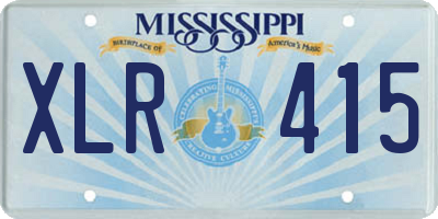 MS license plate XLR415