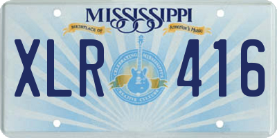 MS license plate XLR416