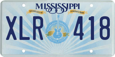 MS license plate XLR418