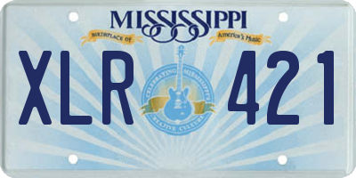 MS license plate XLR421