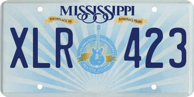 MS license plate XLR423