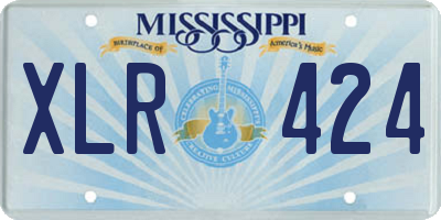 MS license plate XLR424