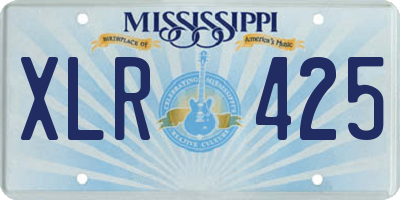 MS license plate XLR425