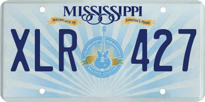 MS license plate XLR427
