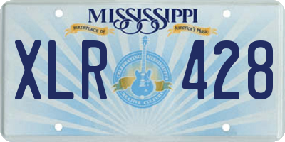 MS license plate XLR428