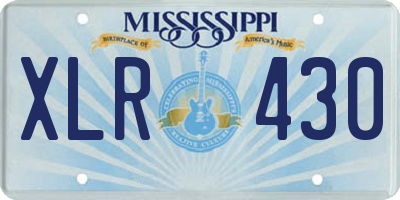 MS license plate XLR430